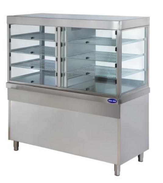 Vitrina frigorifica prezentare prajituri, produse de patiserie, sucuri, salate, Ideal Inox, 1500x700x1550