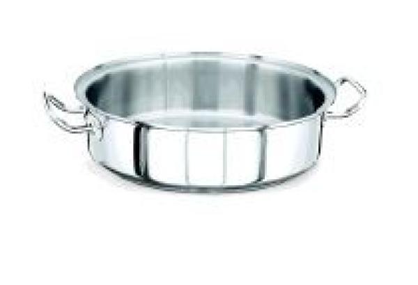 Cratita inox profesionala 15.7 l, IDEAL INOX, cu doua manere, otel inoxidabil 18/10, dimensiuni cm 40 x 12 (h)