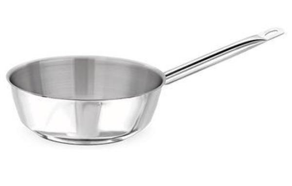 Tigaie profesionala sote, IDEAL INOX, diametrul cm 18 x 6.5 (H), realizata din otel inoxidabil 18/10, capacitate 1 l