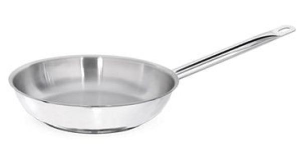 Tigaie profesionala Tek Sapli, IDEAL INOX, diametrul de 28 cm x 6 (H), realizata din otel inoxidabil 18/10, capacitate 3.7 l, fund triplu tip "sandwich"