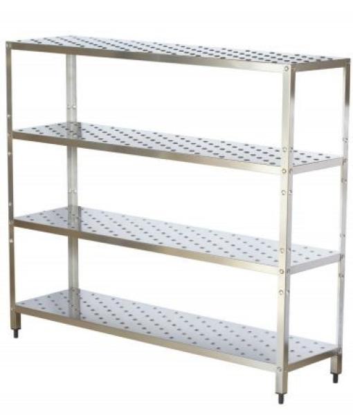 Raft inox cu 4 polite perforate, Ideal Inox, 1600x500x1600