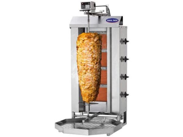 Aparat shaorma, aparat kebab 4 arzatoare, Ideal Inox, Butelie