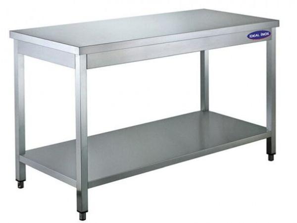 Masa inox centrala cu polita, Ideal Inox, 700x600x850