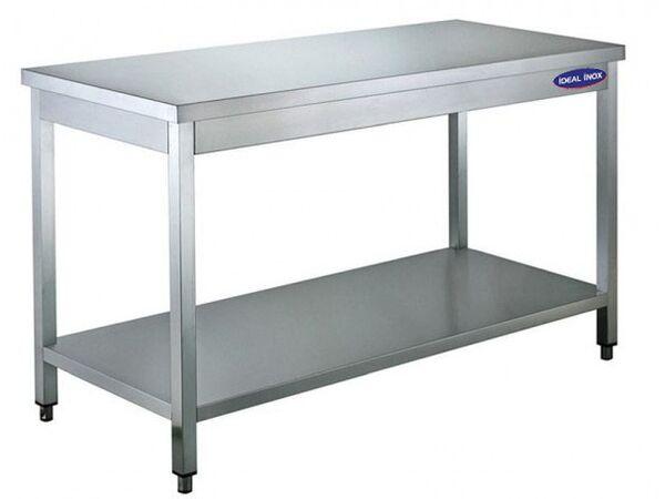 Masa inox centrala cu polita, Ideal Inox, 1100x700x850