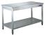 Masa inox cetrala cu polita, Ideal Inox, 1100x600x850