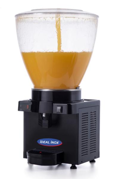 Dozator limonada, sucuri fara particule, 1 cuva 40 l, Ideal Inox, carcasa neagra, termostat digital