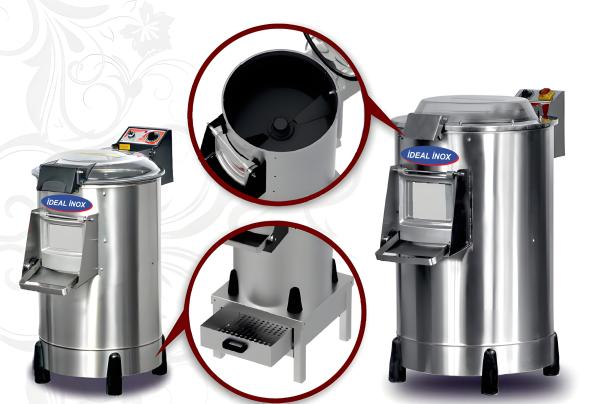 Masina de curatat cartofi, morcovi, sfecla, 10 Kg , Ideal Inox, 220 V, filtru