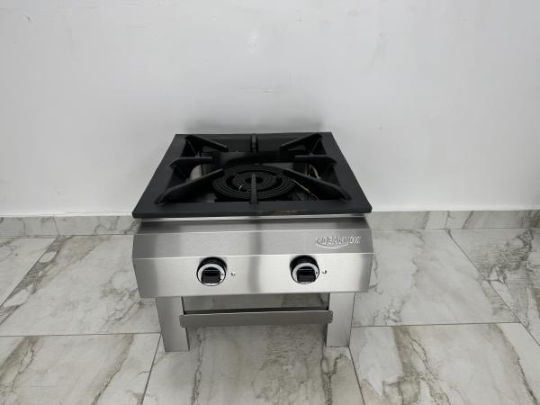 Aragaz profesional de podea cu 2 focuri pe butelie, Ideal Inox, 600x680x510