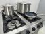 Aragaz profesional  pe gaz cu 4 focuri si cuptor, Ideal Inox, 1000x1000x850