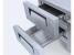 Masa rece inox cu 3 usi si chiuveta, Ideal Inox, 2000x700x850, volum net 515 l