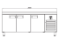 Masa rece inox cu 3 usi si chiuveta, Ideal Inox, 2000x700x850, volum net 515 l