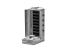 Aparat shaorma cu roca vulcanica pe butelie, 4 arzatoare, Ideal Inox, motor jos