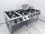 Aragaz profesional alimentat la gaz natural cu 8 focuri si polita, 2000x1000x850