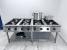 Aragaz profesional alimentat la gaz natural cu 8 focuri si polita, 2000x1000x850