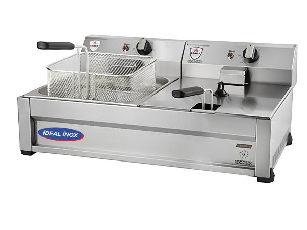 Friteuza electrica profesionala cu 2 cuve 8 + 8 l, Ideal Inox, Linia Star