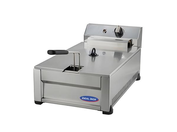 Friteuza profesionala electrica cu o cuva 8 l, Ideal Inox, cartofi, snitel, falafel