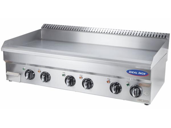 Gratar profesional electric striat, Ideal Inox, 1000x550x250, Linia Eco
