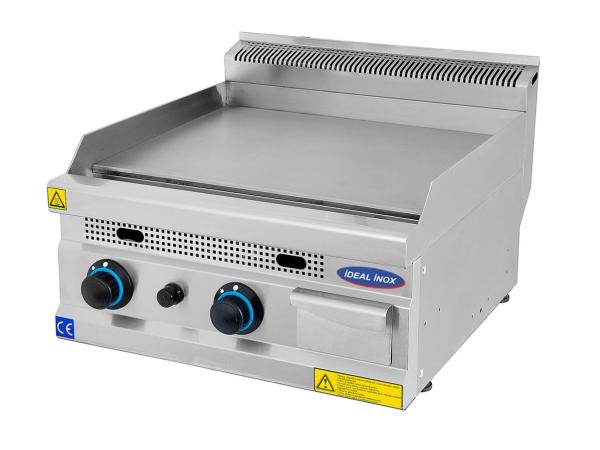Gratar profesional, Ideal Inox, placa neteda CROMATA, 60 cm, butelie, Linia 630