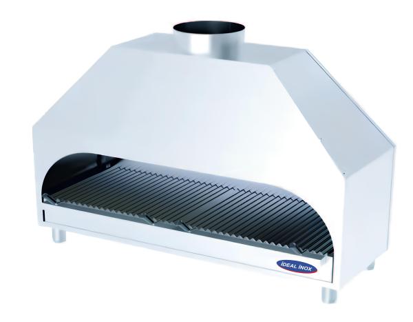 Gratar din inox pe carbuni cu hota si filtre, Ideal Inox, 1700x530x1200