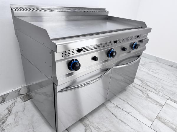 Gratar pe gaz cu suprafata neteda, Ideal Inox, placa gratar 120 cm, Linia 700