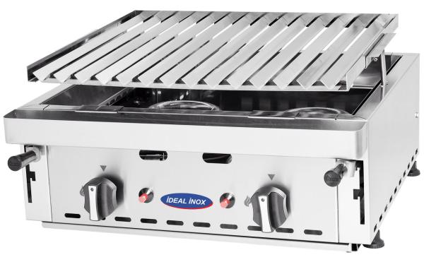 Gratar cu roca vulcanica, Ideal Inox, 40 cm, butelie