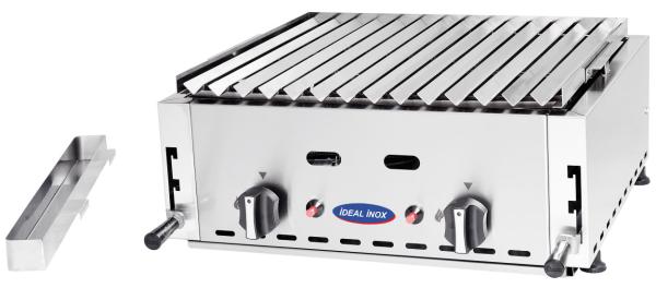 Gratar cu roca vulcanica, Ideal Inox, 90 cm, butelie