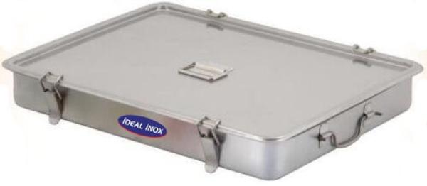 Tava din aluminiu cu capac si clipsuri pentru inchidere, 40x60x5 cm