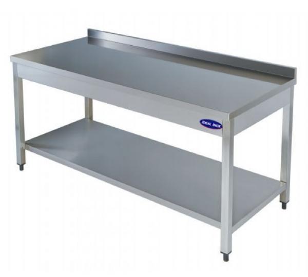 Masa de lucru inox cu polita, Ideal Inox, AISI 304, 800x700x850