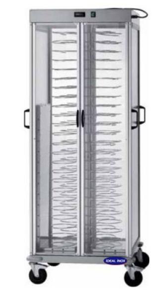Carucior cald tip dulap  servire, transport, depozitare, 88 farfurii