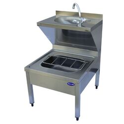 Spalator inox cu 2 cuve pentru oua, Ideal Inox, 500x700x940