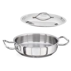 Cratita inox profesionala cu capac 20 l, Ideal Inox, 50x10 (h) cm, otel inoxidabil 18/10