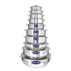 Oala profesionala inox cu capac si 2 manere, capacitate 29  l, Ideal Inox, dimensiuni cm 45x20 (H)