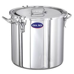 Oala inox transport cu 3 cleme, toarta,  banda silicon si fund cu 3 straturi de izolare, 12.5 l, Ideal Inox, dimensiuni 24x28 (h) cm
