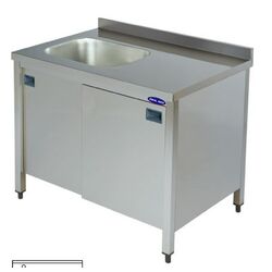 Spalator inox tip dulap 1 cuva pe stanga si picurator, Ideal Inox, 1000x700x850, AISI 304