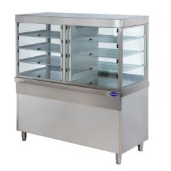 Vitrina frigorifica prezentare prajituri, produse de patiserie, sucuri, salate, Ideal Inox, 1500x700x1550