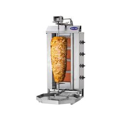 Aparat shaorma, aparat kebab 4 arzatoare, Ideal Inox, Butelie
