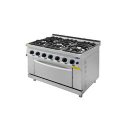 Masina de gatit 6 arzatoare si cuptor, Ideal Inox, Butelie, 1200x930x850, Linia 930