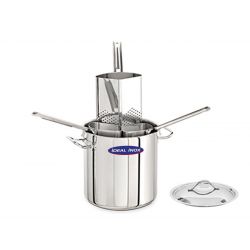 Oala fiert paste, IDEAL INOX, otel inoxidabil 18/10, dimensiuni cm 24x19.5  (H), capacitate 8 l, 3 cosuri