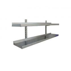 Raft inox cu 2 polite, Ideal Inox, 1600x400x500