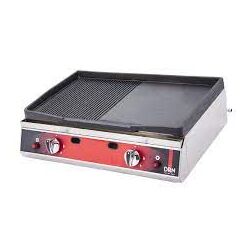 Fry-top neted si striat 70 cm, Ideal Inox, butelie