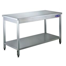 Masa inox centrala cu polita, Ideal Inox, 1100x700x850