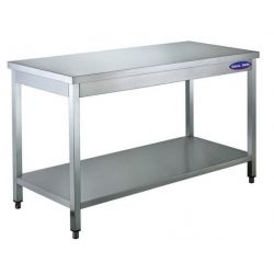 Masa inox centrala cu polita, Ideal Inox, AISI 304, 1400x700x850