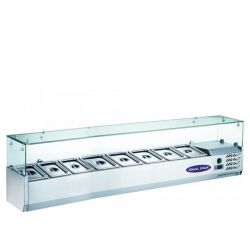 Vitrina rece pentru ingrediente, Ideal Inox, 9 buc x GN 1/3
