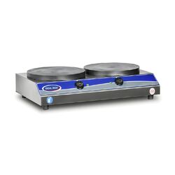 Aparat de clatite profesionala pe gaz dubla, Ideal Inox, 35 cm