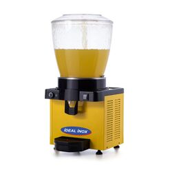 Aparat limonada, sucuri fara particule, 1 cuva 22 l, Ideal Inox, carcasa galbena, termostat manual