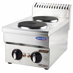 Aragaz electric profesionala, Ideal Inox, 2 ochiuri, Linia Eco