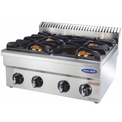 Aragaz profesional 4 ochiuri, Ideal Inox, 600x500x250, Butelie, Linia Eco