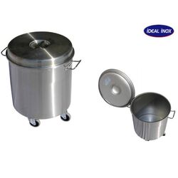 Cos gunoi inox cu rotile, Ideal Inox, 40 l