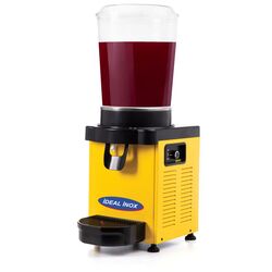 Distribuitor bauturi reci cu 1 cuva 10 l, Ideal Inox, carcasa galbena, pt suc cu particule, ayran, shalgam, cafea rece, ceai rece, lapte, limonada