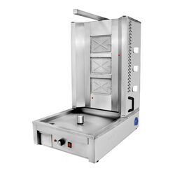 Aparat shaorma / kebab cu 3 arzatoare si motor jos , Ideal Inox, Butelie